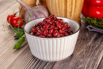 Vegan cuisine canned red kidney beans