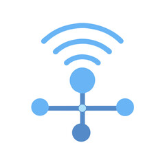 Wireless Sensor Network Management illustration Cutout Illustration