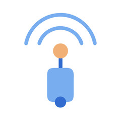 Wireless Sound Monitoring Network illustration Isolated Cutout Diagram