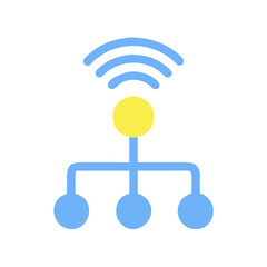 Wireless Sound Monitoring Network Diagram illustration Isolated Detailed Illustration