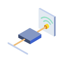 Wireless Temperature Sensor Node Connectivity illustration Cutout Isometric View