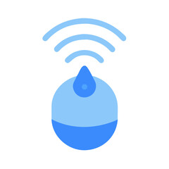 Wireless Water Sensor Blue Realistic illustration Cutout