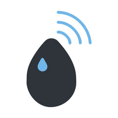 Wireless Water Sensor Black Realistic illustration Cutout