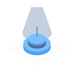 Acoustic Sensor illustration Isolated on Transparent Background Top Angle