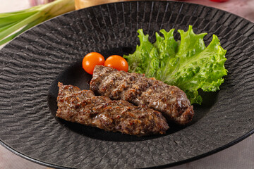 Hot beef kebab minced meat