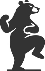 Cute bear animal vector drawing silhouette