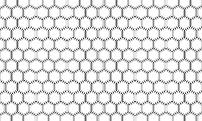 太い線の六角形で囲んだ亀甲柄のネットフレーム