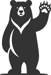 Cute bear animal vector drawing silhouette