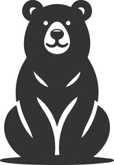 Cute bear animal vector drawing silhouette