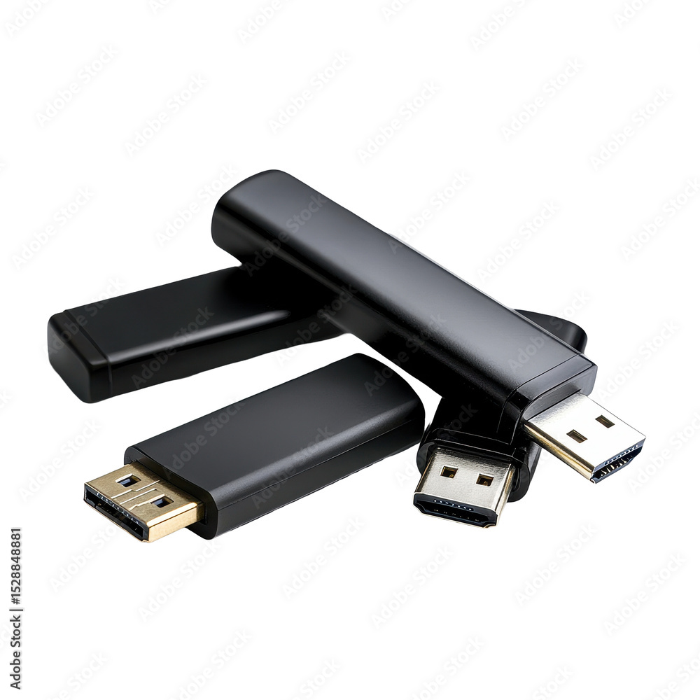 Poster usb flash drives isolated on a transparent background showcasing modern data storage technology, usb