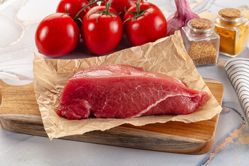 Raw beef meat fillet piece
