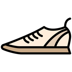 Sneakers Outline Flat Icon, Fashion Shopping Store Element Outline Flat Icon
