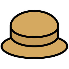 Floppy Hat Flat Icon, Fashion Shopping Store Element Flat Icon