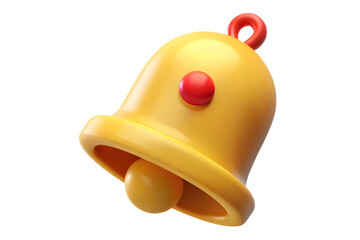 A Cheerful Cartoonish 3D Render of a Yellow Bell Free Stock Image