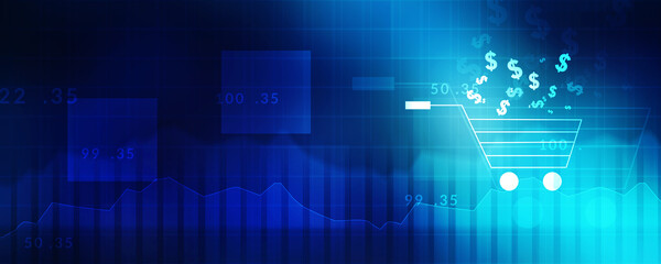 2d illustration Shopping Cart concept