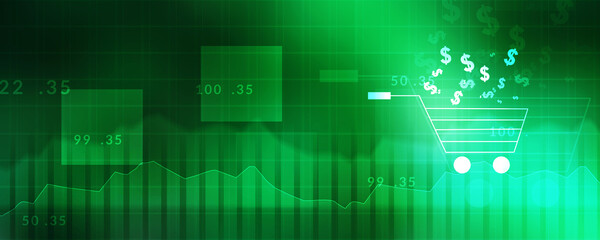 2d illustration Shopping Cart concept