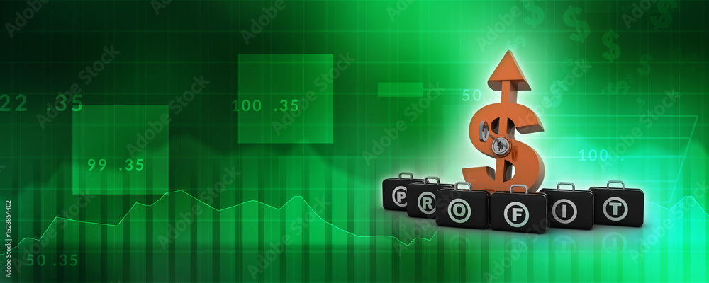 Poster 3d rendering insert key dollar symbol