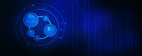 2d illustration Digital Abstract technology background