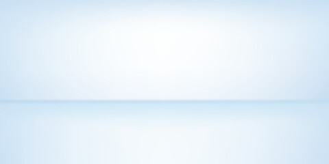 Simple modern blue studio room. Limbo light background. Abstract 3d backdrop for product presentation. Minimal