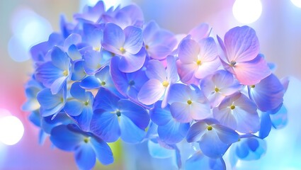 Enchanted Blue Hydrangea Blooms A Serene Floral Display
