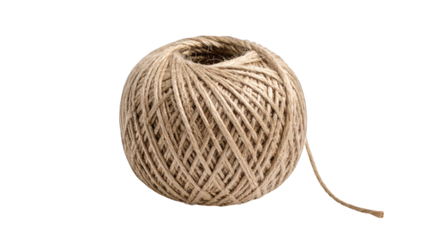 Ball of light beige twine