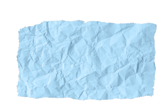 crumpled blue paper