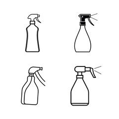 vector set of cosmetic bottles