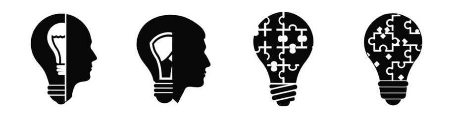 Abstract representation of knowledge and invention with a bright bulb symbol