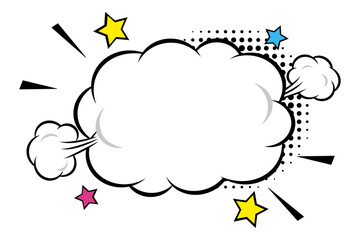 ポップデザインのアメコミフレームイラスト