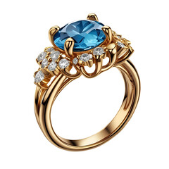 gold jewel isolated on transparant background