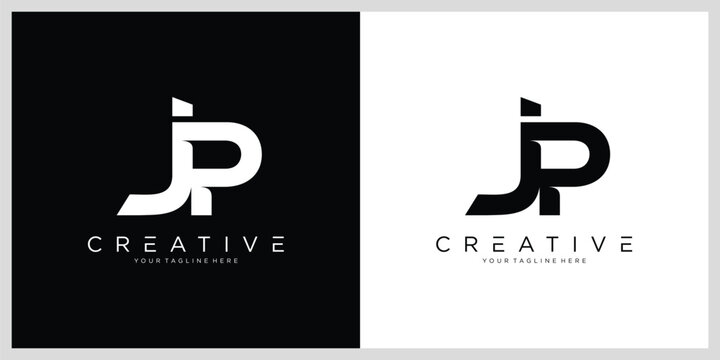 Initial JP or PJ  Logo Design Vector