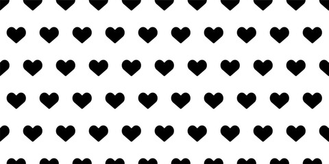 黒いハートのシームレスパターン