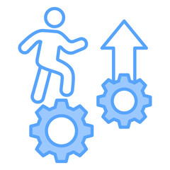 Skill Development Blue Icon