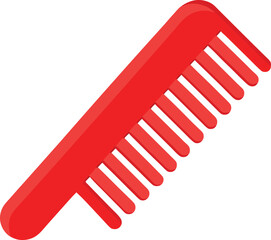  Red Comb icon vector illustration on transparent background.