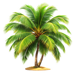 Lush Tropical Coconut Palm Tree: Perfect for Vacation Designs