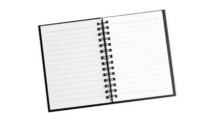 Blank spiral bound notebook