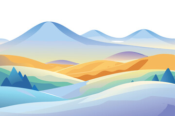 mountain landscape vector illustration