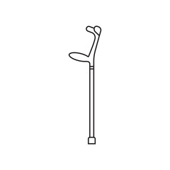 Medical crutches symbol icon