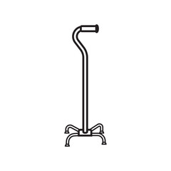 Medical crutches symbol icon