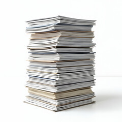 Stacked Notebooks on White Surface for Organization and Study