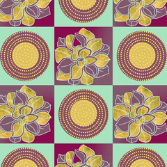 floral and patola ajrak stressing design for Fabrice printing  design with high quality