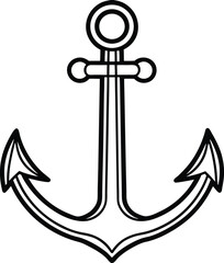 anchor on a black