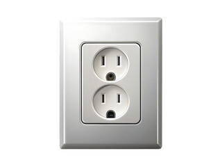 US Electrical Outlet: Close-Up View of a Standard Double Receptacle
