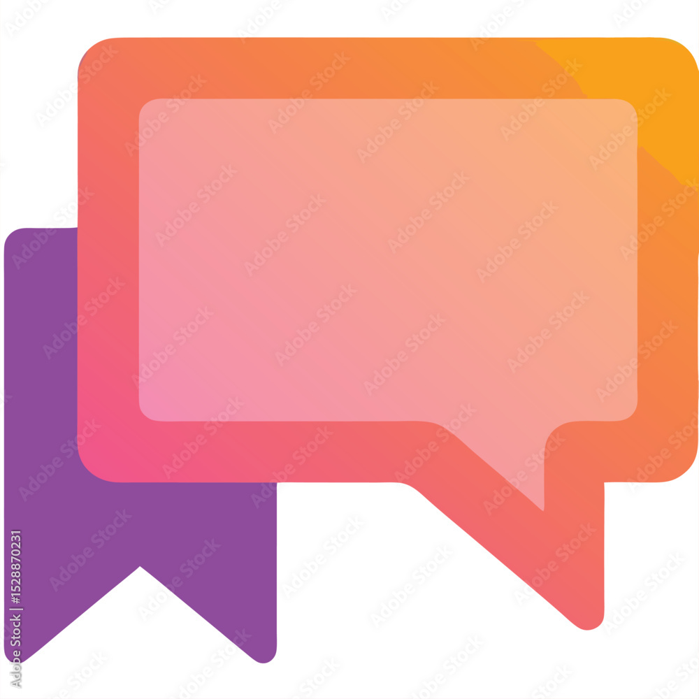 Poster speech bubble gradient icon communication and message symbol