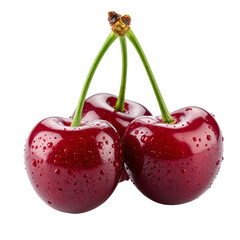 Cherry fruit isolated on transparent background