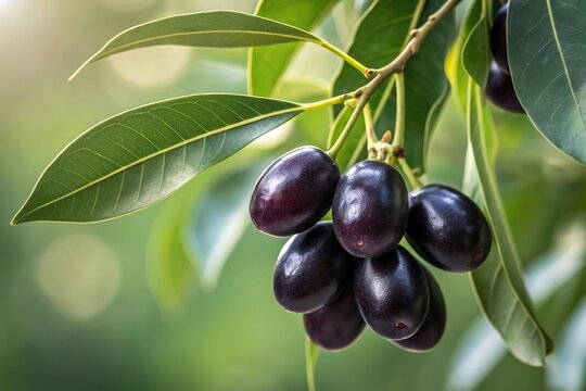 Java Plum on Tree Branch