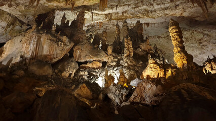 Stalagmites at Slovenian cave