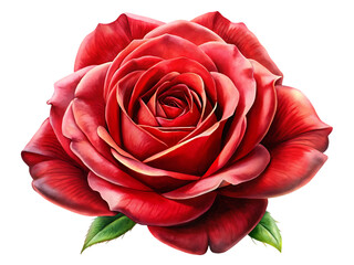 Naklejka premium Vibrant Red Rose: A Stunning Floral Close-Up