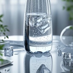 Clear Bottle of Water on a White Background – Hydration and Healthy Lifestyle Concept