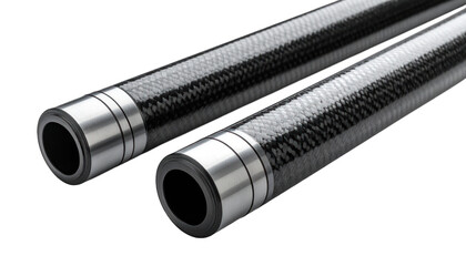 Carbon fiber tubes with metal bands